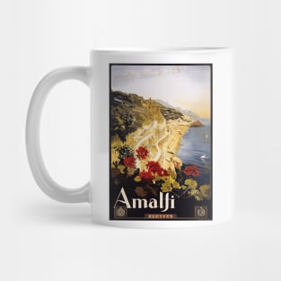 Amalfi, Italy Vintage Travel Poster Design Mug